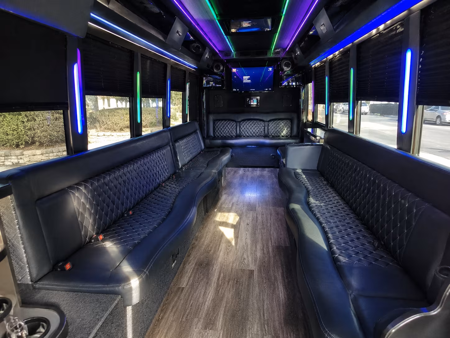 goodyear 15 passenger party bus interior