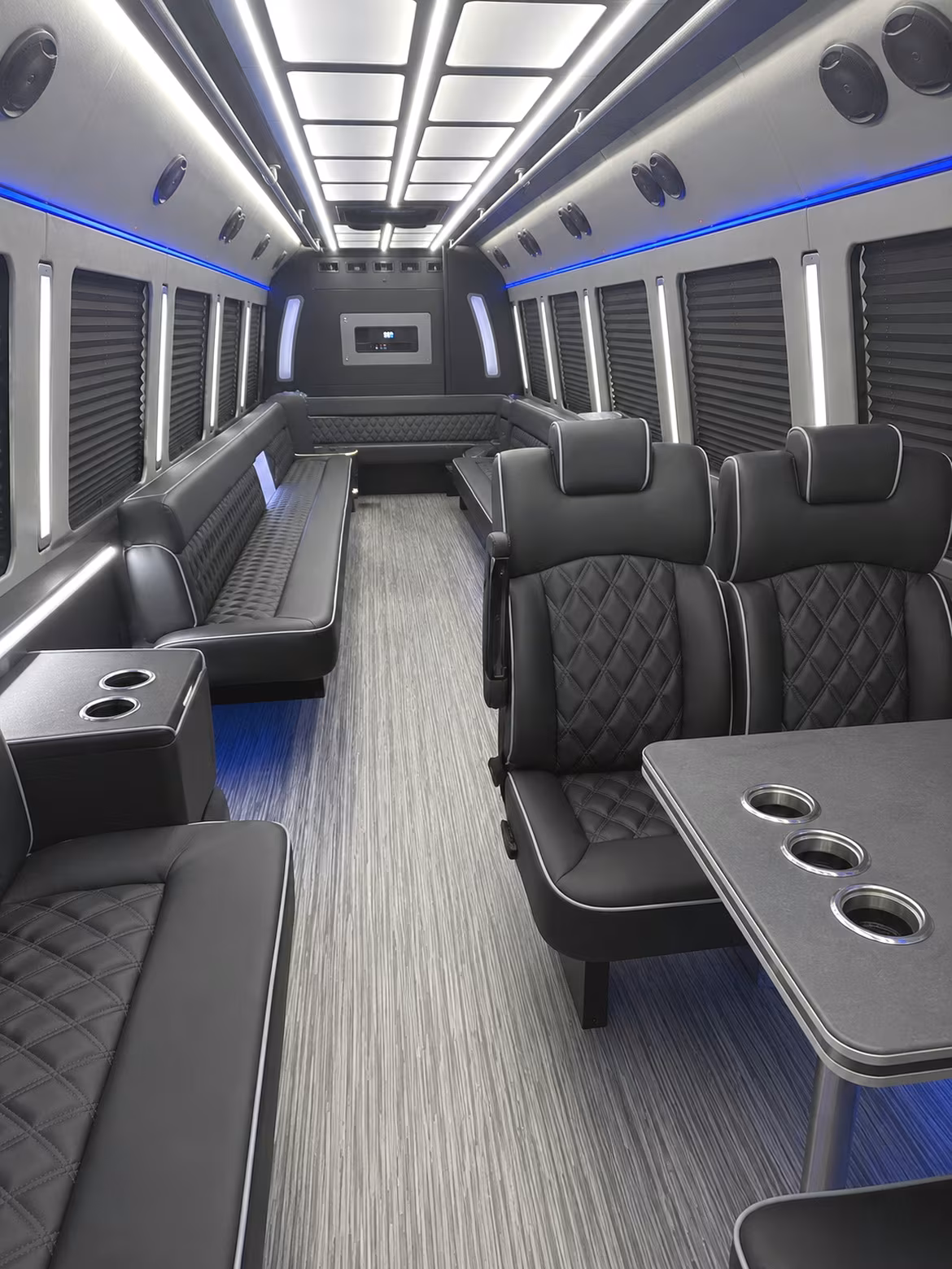 goodyear 25 passenger party bus inside
